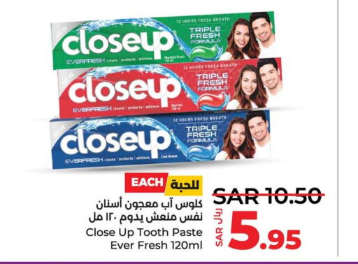 CLOSE UP Toothpaste  in LULU Hypermarket in KSA, Saudi Arabia, Saudi - Jubail