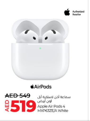 APPLE سماعات أذن  in لولو هايبرماركت in الإمارات العربية المتحدة , الامارات - ٱلْفُجَيْرَة‎