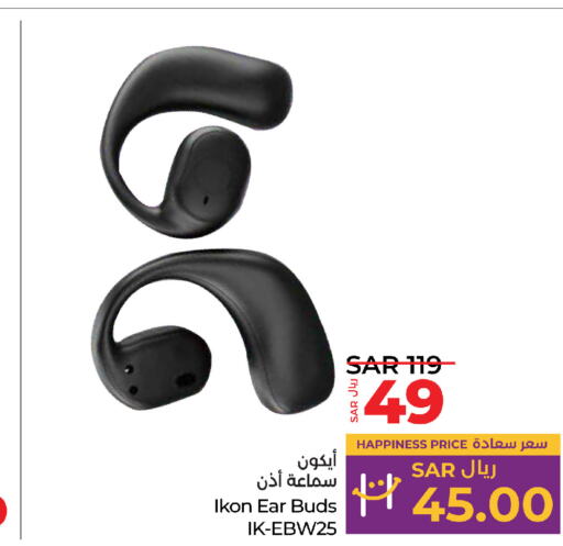 IKON Earphone  in LULU Hypermarket in KSA, Saudi Arabia, Saudi - Tabuk