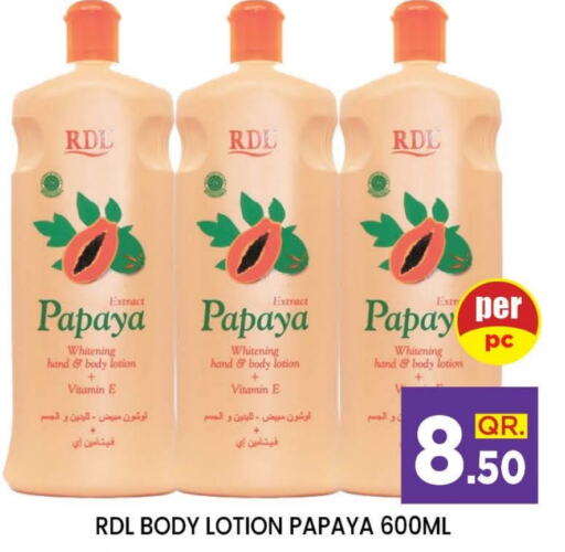 RDL Body Lotion & Cream  in Doha Stop n Shop Hypermarket in Qatar - Al Wakra