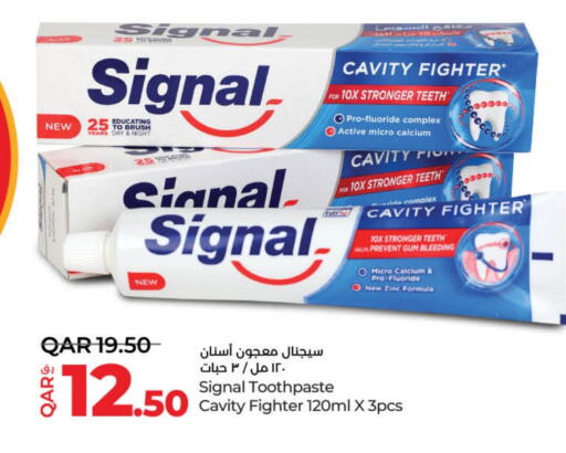 SIGNAL Toothpaste  in LuLu Hypermarket in Qatar - Al Khor