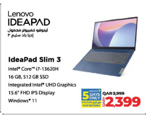 LENOVO Laptop  in LuLu Hypermarket in Qatar - Al Wakra