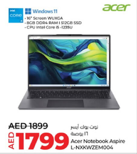 ACER Laptop  in Lulu Hypermarket in UAE - Dubai