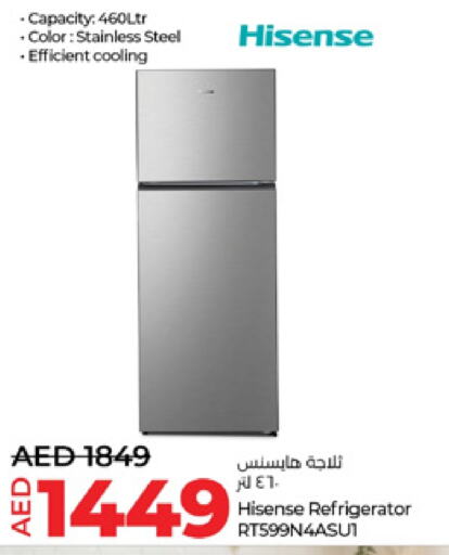 HISENSE Refrigerator  in Lulu Hypermarket in UAE - Dubai