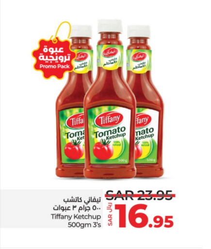 TIFFANY Tomato Ketchup  in LULU Hypermarket in KSA, Saudi Arabia, Saudi - Unayzah