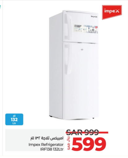 IMPEX Refrigerator  in LULU Hypermarket in KSA, Saudi Arabia, Saudi - Riyadh