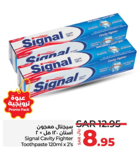 SIGNAL Toothpaste  in LULU Hypermarket in KSA, Saudi Arabia, Saudi - Hail