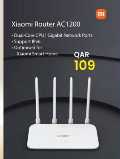 XIAOMI Wifi Router  in Ansar Gallery in Qatar - Al Khor