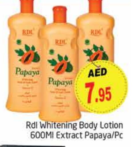 RDL Body Lotion & Cream  in PASONS GROUP in UAE - Dubai