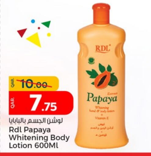 RDL Body Lotion & Cream  in Paris Hypermarket in Qatar - Al Rayyan