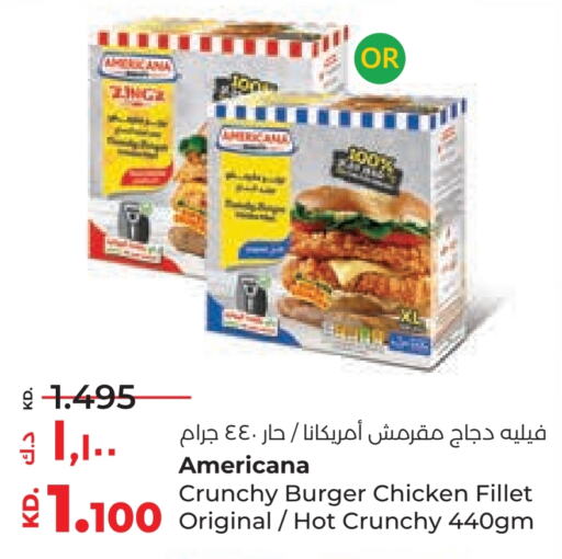 AMERICANA Chicken Burger  in Lulu Hypermarket  in Kuwait - Jahra Governorate