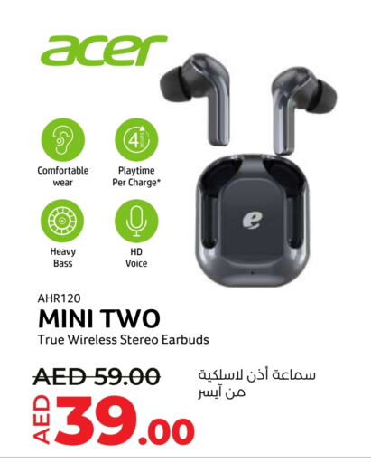 ACER Earphone  in Lulu Hypermarket in UAE - Al Ain