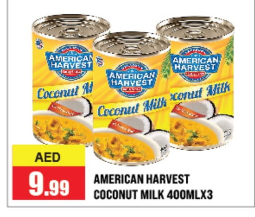 AMERICAN HARVEST Coconut Milk  in Azhar Al Madina Hypermarket in UAE - Abu Dhabi