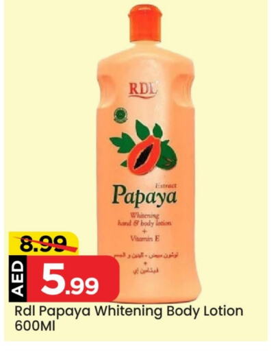 RDL Body Lotion & Cream  in Mark & Save Value Retail in UAE - Dubai