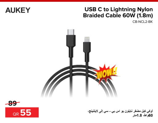 AUKEY Cables  in Al Anees Electronics in Qatar - Al Wakra