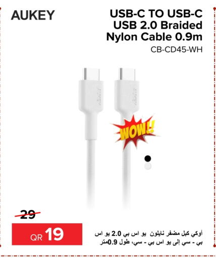 AUKEY Cables  in Al Anees Electronics in Qatar - Al Wakra