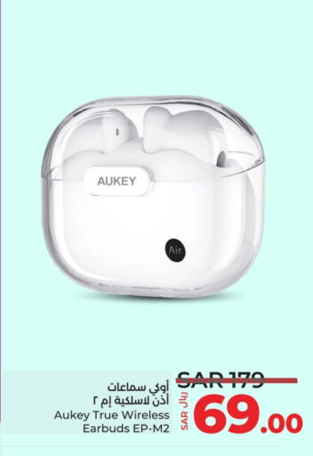 AUKEY Earphone  in LULU Hypermarket in KSA, Saudi Arabia, Saudi - Tabuk