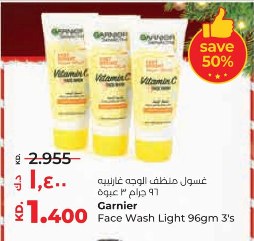 GARNIER Face Wash available at Lulu Hypermarket  in Kuwait - Kuwait City