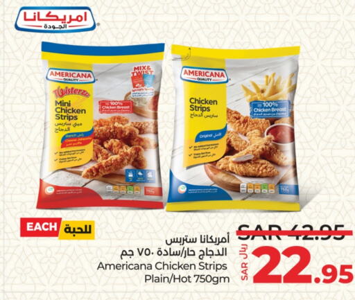 AMERICANA Chicken Strips available at LULU Hypermarket in KSA, Saudi Arabia, Saudi - Riyadh