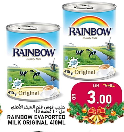 RAINBOW Evaporated Milk available at Passion Hypermarket in Qatar - Al Rayyan