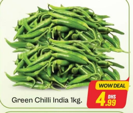 Chilli / Capsicum from India available at Azhar Al Madina Hypermarket in UAE - Dubai