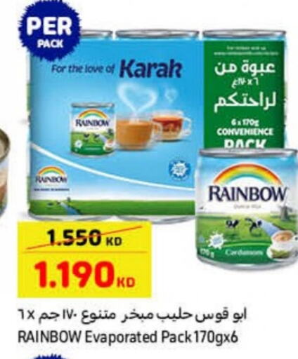 RAINBOW Evaporated Milk available at Carrefour in Kuwait - Kuwait City