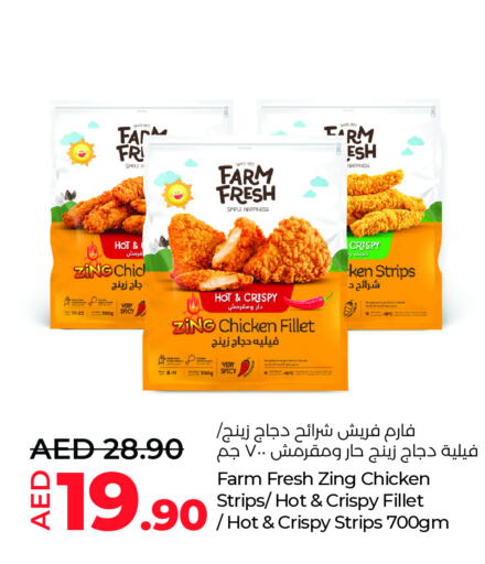 FARM FRESH Chicken Strips available at Lulu Hypermarket in UAE - Abu Dhabi