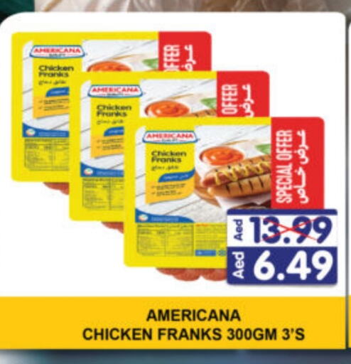 AMERICANA Chicken Franks available at Al Madina Hypermarket in UAE - Abu Dhabi