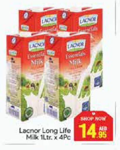 LACNOR Long Life / UHT Milk available at Azhar Al Madina Hypermarket in UAE - Dubai