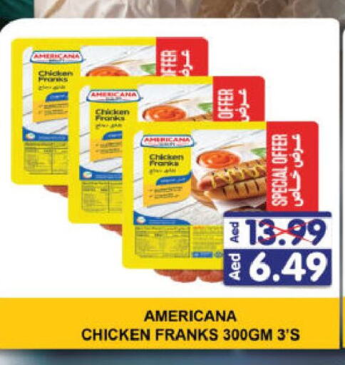 AMERICANA Chicken Franks available at Al Madina Hypermarket in UAE - Abu Dhabi