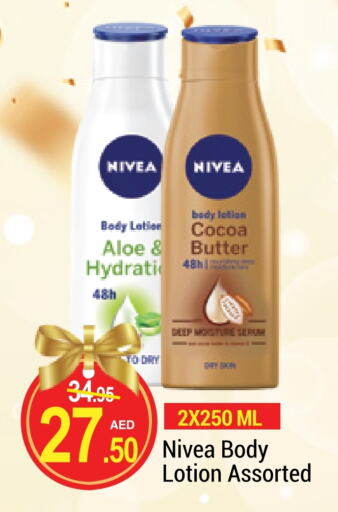 Nivea Body Lotion & Cream available at NEW W MART SUPERMARKET  in UAE - Dubai