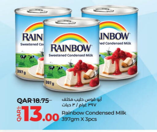 RAINBOW Condensed Milk  in LuLu Hypermarket in Qatar - Umm Salal