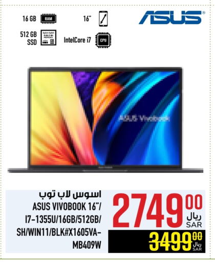 ASUS Laptop available at Abraj Hypermarket in KSA, Saudi Arabia, Saudi - Mecca