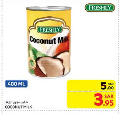 FRESHLY Coconut Milk available at Carrefour in KSA, Saudi Arabia, Saudi - Jeddah