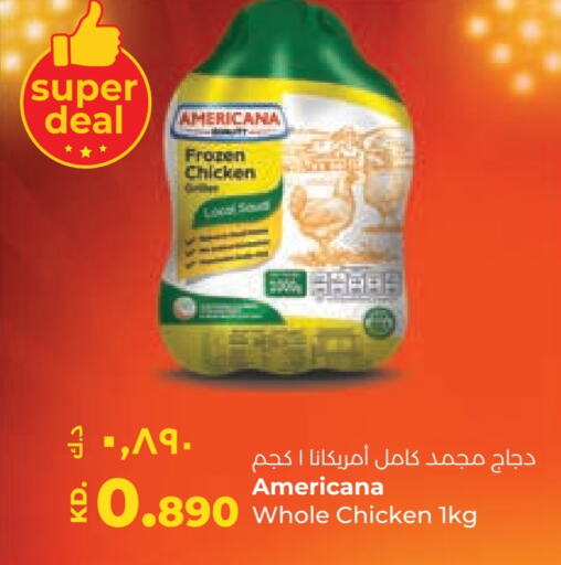 AMERICANA Frozen Whole Chicken  in Lulu Hypermarket  in Kuwait - Jahra Governorate