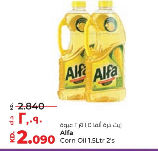 ALFA Corn Oil  in Lulu Hypermarket  in Kuwait - Ahmadi Governorate