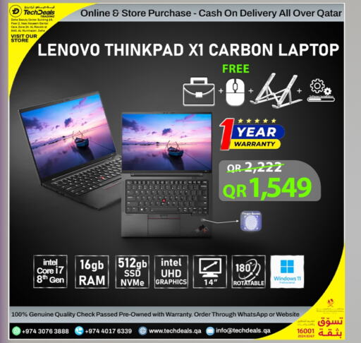 LENOVO Laptop available at Tech Deals Trading in Qatar - Doha