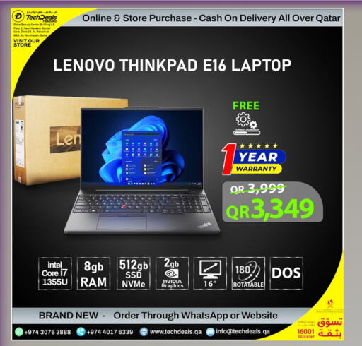 LENOVO Laptop available at Tech Deals Trading in Qatar - Doha