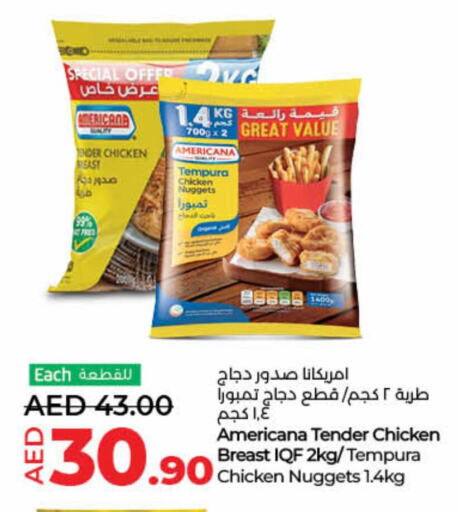 AMERICANA Chicken Nuggets available at Lulu Hypermarket in UAE - Umm al Quwain