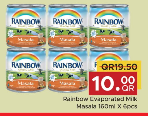 RAINBOW Evaporated Milk available at Family Food Centre in Qatar - Al Wakra