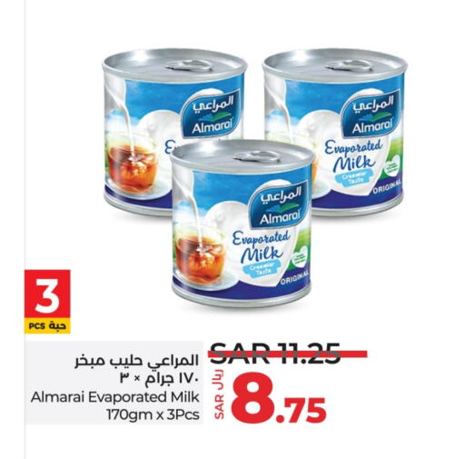 ALMARAI Evaporated Milk available at LULU Hypermarket in KSA, Saudi Arabia, Saudi - Tabuk