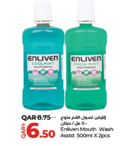 ENLIVEN Mouthwash available at LuLu Hypermarket in Qatar - Al Daayen