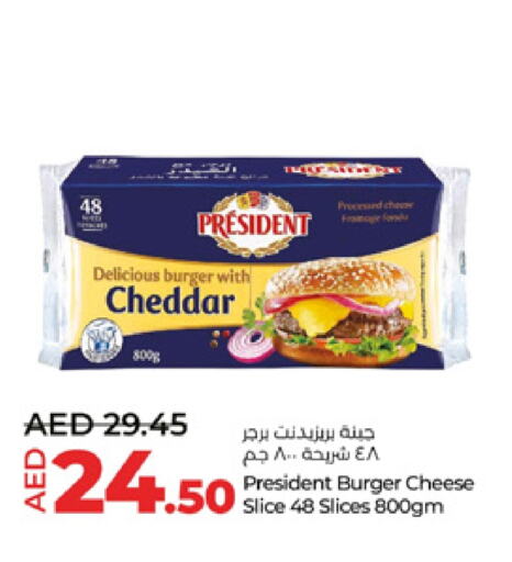 PRESIDENT Slice Cheese available at Lulu Hypermarket in UAE - Al Ain