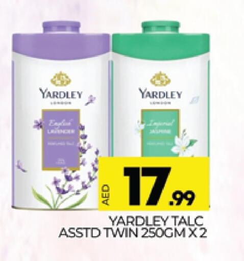 YARDLEY Talcum Powder available at AL MADINA (Dubai) in UAE - Dubai