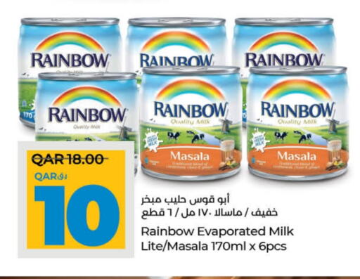 RAINBOW Evaporated Milk available at LuLu Hypermarket in Qatar - Doha