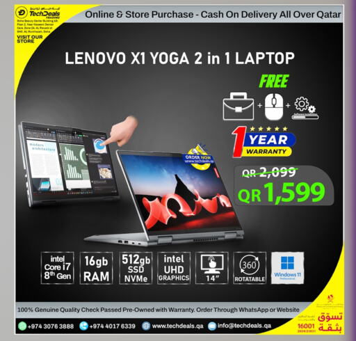 LENOVO Laptop available at Tech Deals Trading in Qatar - Al-Shahaniya