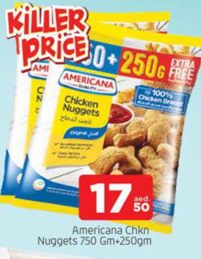 AMERICANA Chicken Nuggets available at AL MADINA in UAE - Sharjah / Ajman