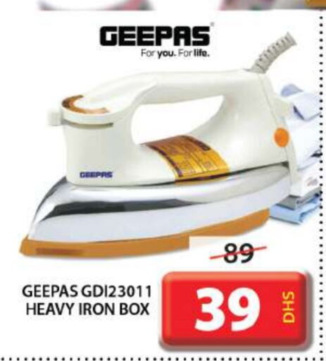 GEEPAS Ironbox available at Grand Hyper Market in UAE - Sharjah / Ajman