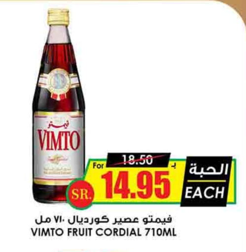 VIMTO available at Prime Supermarket in KSA, Saudi Arabia, Saudi - Tabuk