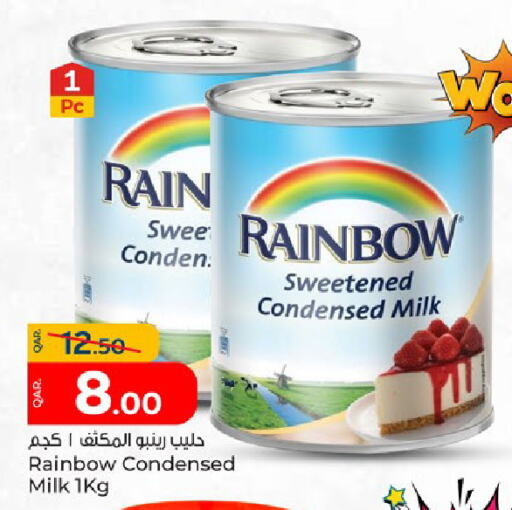 RAINBOW Condensed Milk available at Paris Hypermarket in Qatar - Umm Salal